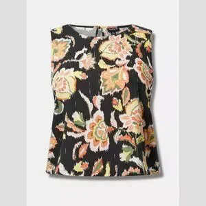 Torrid Shell torrid | Tops | Torrid Challis Crop Shell Top In Bella Jaco Deep Black ...